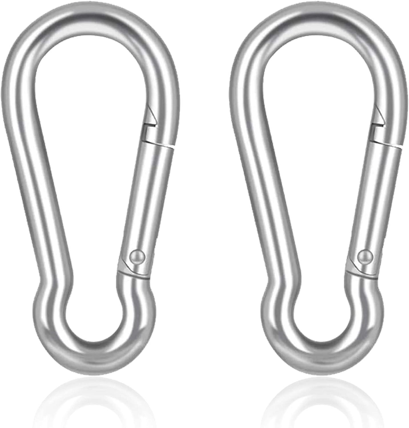 Marine Grade 316 Marked Stainless Steel Carabiner Clips, Heavy Duty Spring  Snap Hooks for Gym, and Outdoor Activities 3 Inch, 4 Pack