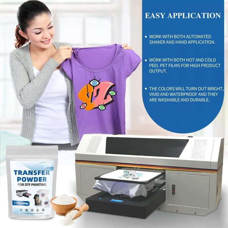 DTF Transfer Paper Transfer Film DTF Powder for Sublimation & Heat Transfer  - DTF Hot Melt Adhesive Powder for All DTF and DTG Printers on Waterproof