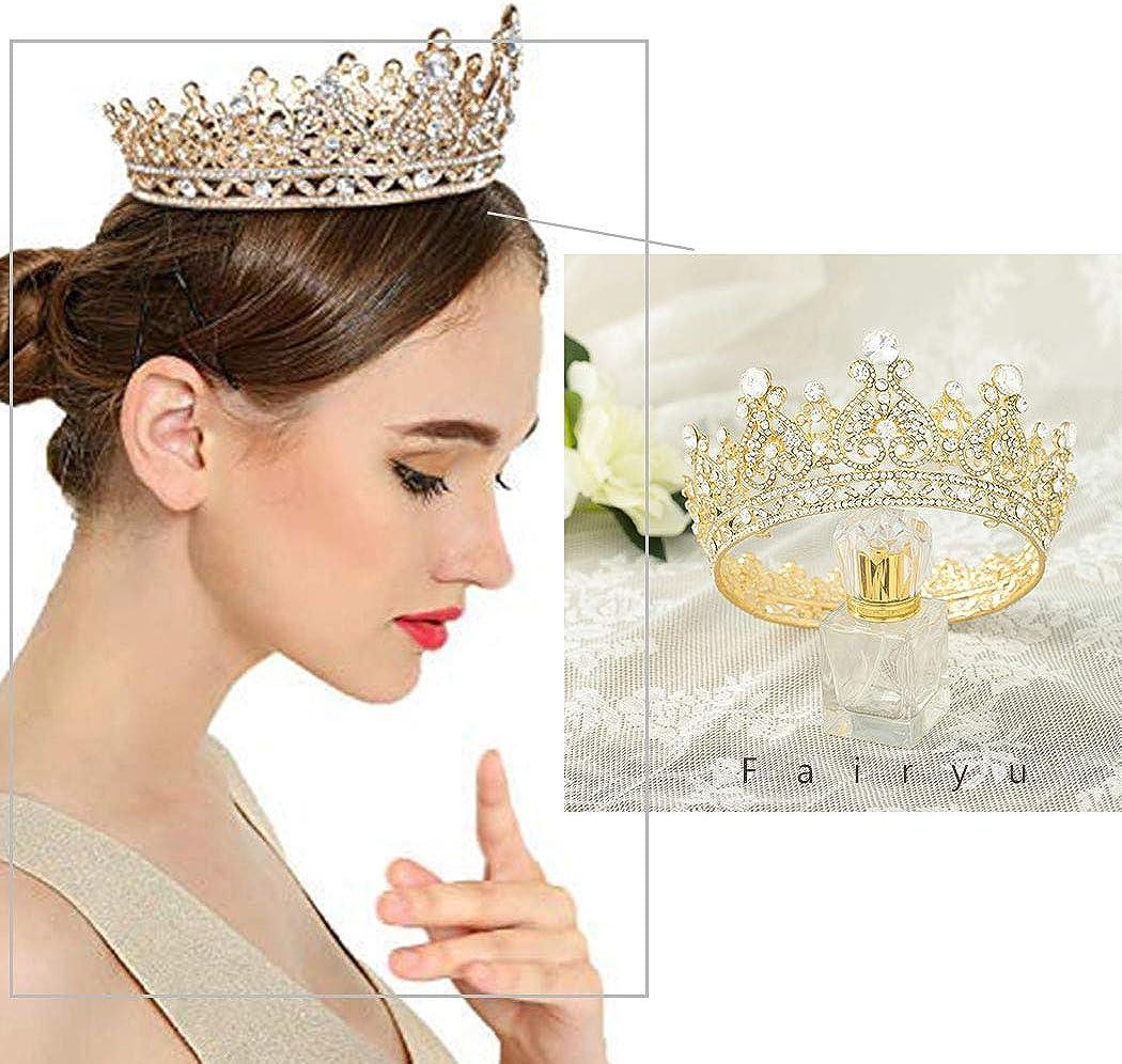 Bridal Crown Crystal Queen Crown Full Round Girls Tiara Baroque Tiaras  Sparkly AB Rhinestone Princess Carnival Headdress Jewellery For Halloween, image size:1050x996