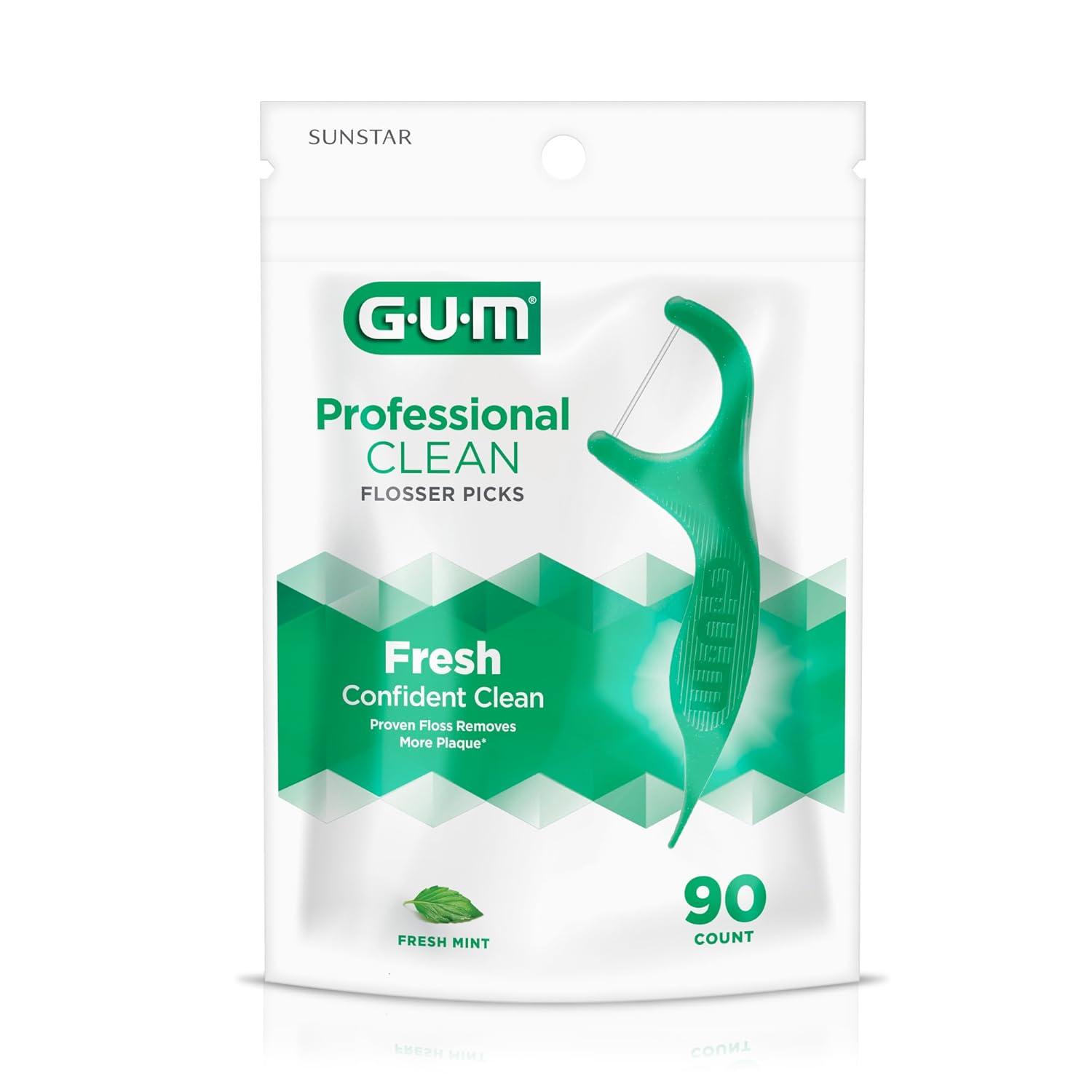 ꕤ︎︎·͜· mint GUM EEZ-Thru Dental Floss with Ring Holder - Mint 90 Count