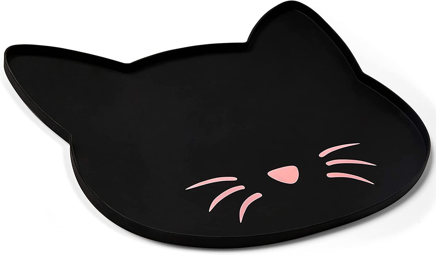 Petco EveryYay Table Manners Cat Head Silicone Placemat For Clean