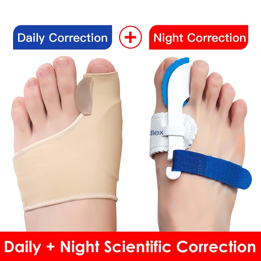 Bunion Corrector, Feedlex Hallux Valgus Brace Splint Pads Bunion Big