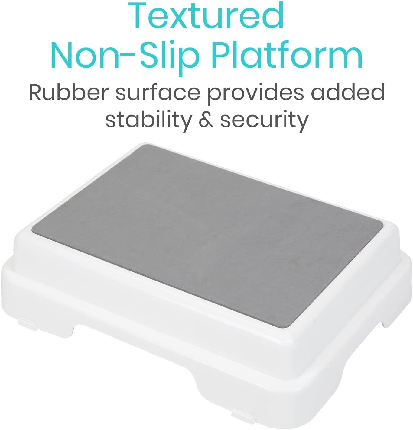 Vive Bath Shower Step Stool (4.5) Slip Resistant Stackable