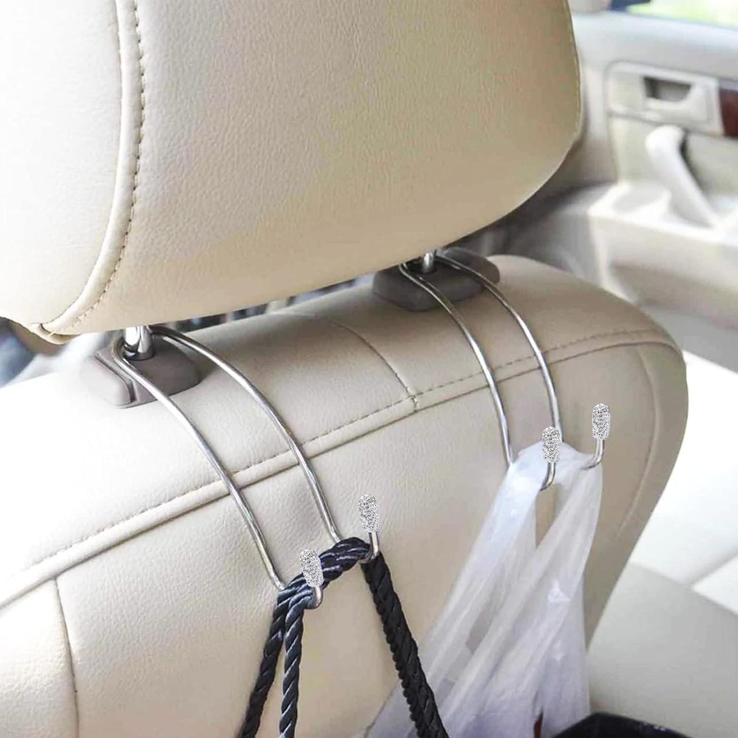 Car Seat Hook Multi-Function Headrest Hooks Car Back Seat Headrest  Organizer Universal Car Handbag Hook Seat Headrest Hooks for Truck Vehicle  Backseat