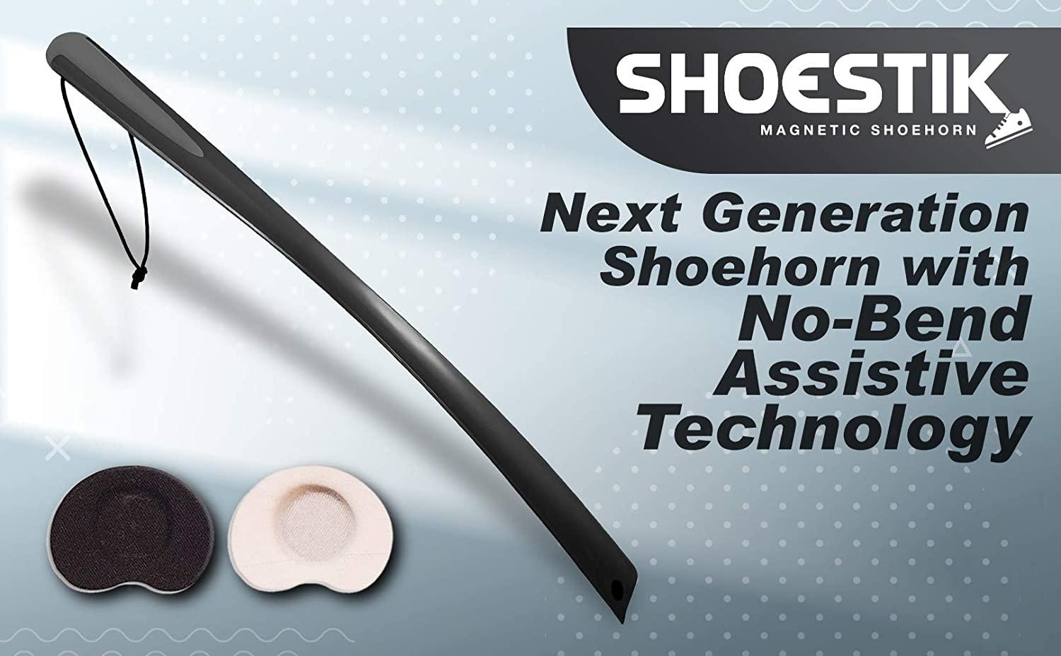 SHOESTIK 24 Long Shoehorn with Innovative No Bending Assistive