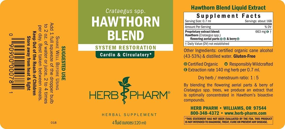 Herb Pharm Hawthorn Blend Liquid Extract for Cardiovascular and