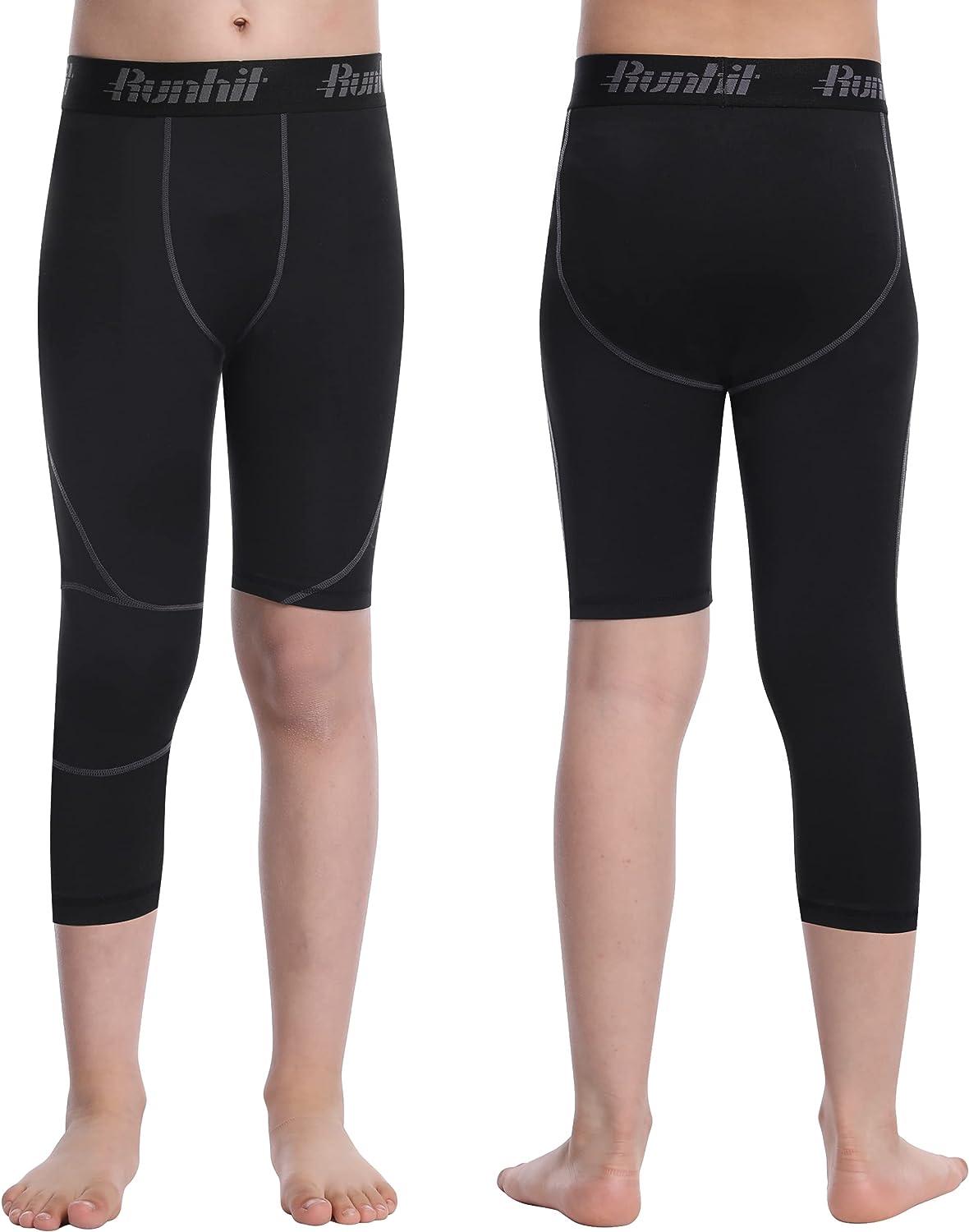 Calzamaglia Compressione UNA Gamba Per Ragazzi | Basket, Corsa | Bianco O Nero - Foto 2