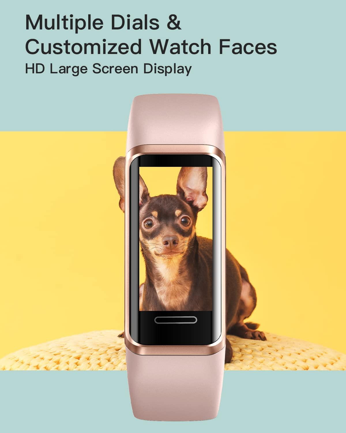 ASIAMENG Fitness Tracker IP68 Waterproof, Fitness Watch with Builtin