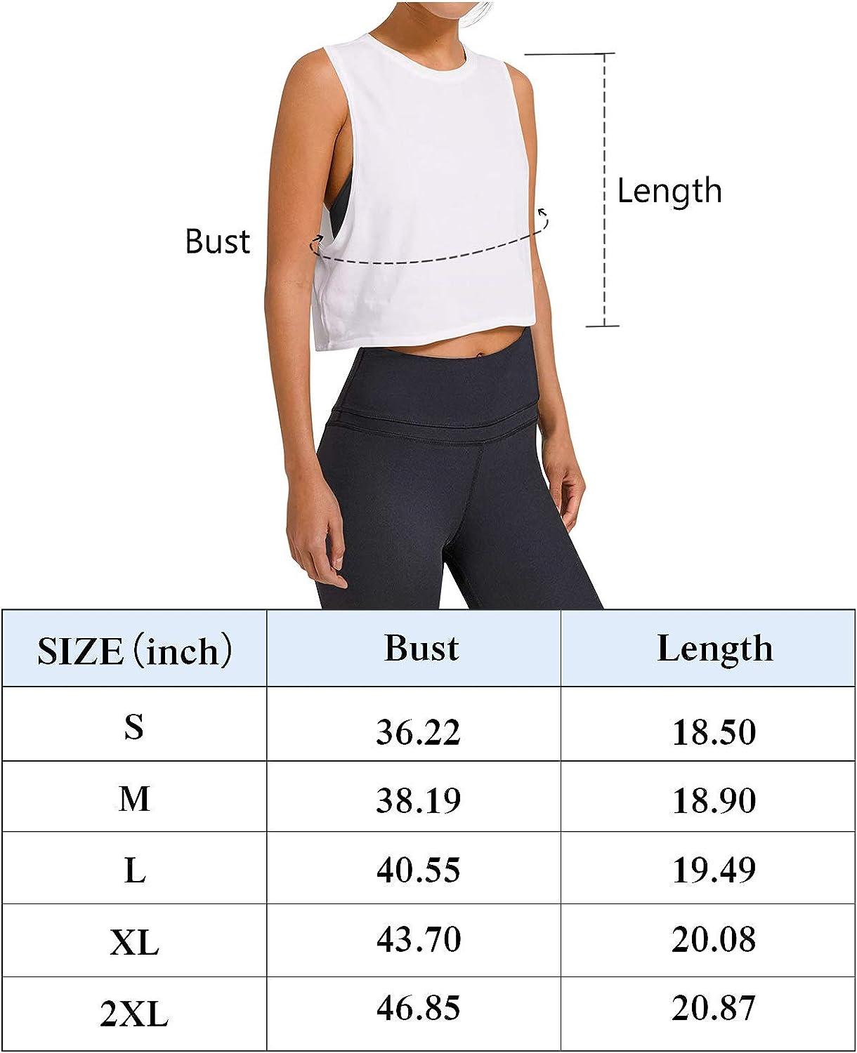 LASLULU Crop Tops Workout Tops Loose Sleeveless Cropped Muscle