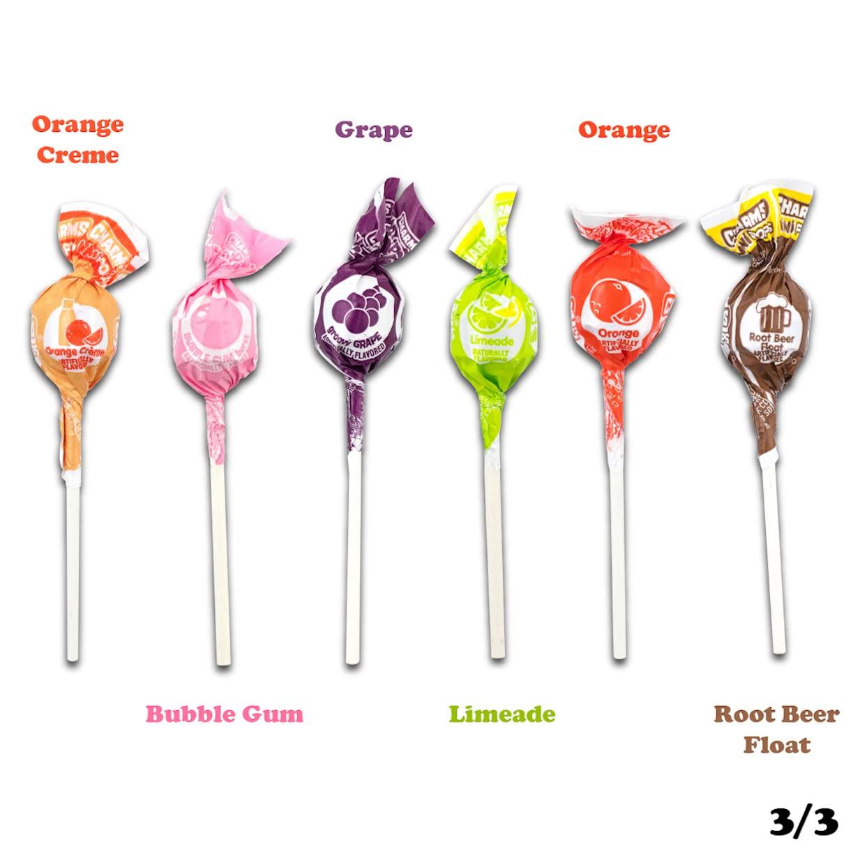 Tootsie Roll Charms Mini Pops 18 Flavors 400 Count Individually Wrapped