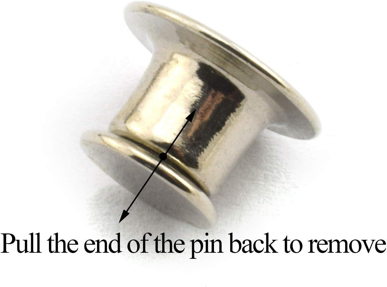 LQ Industrial 12PCS Metal Locking Pin Backs Clasp Bulk Pin Keepers for Name  Tags Displaying Books Disney Pins Silver