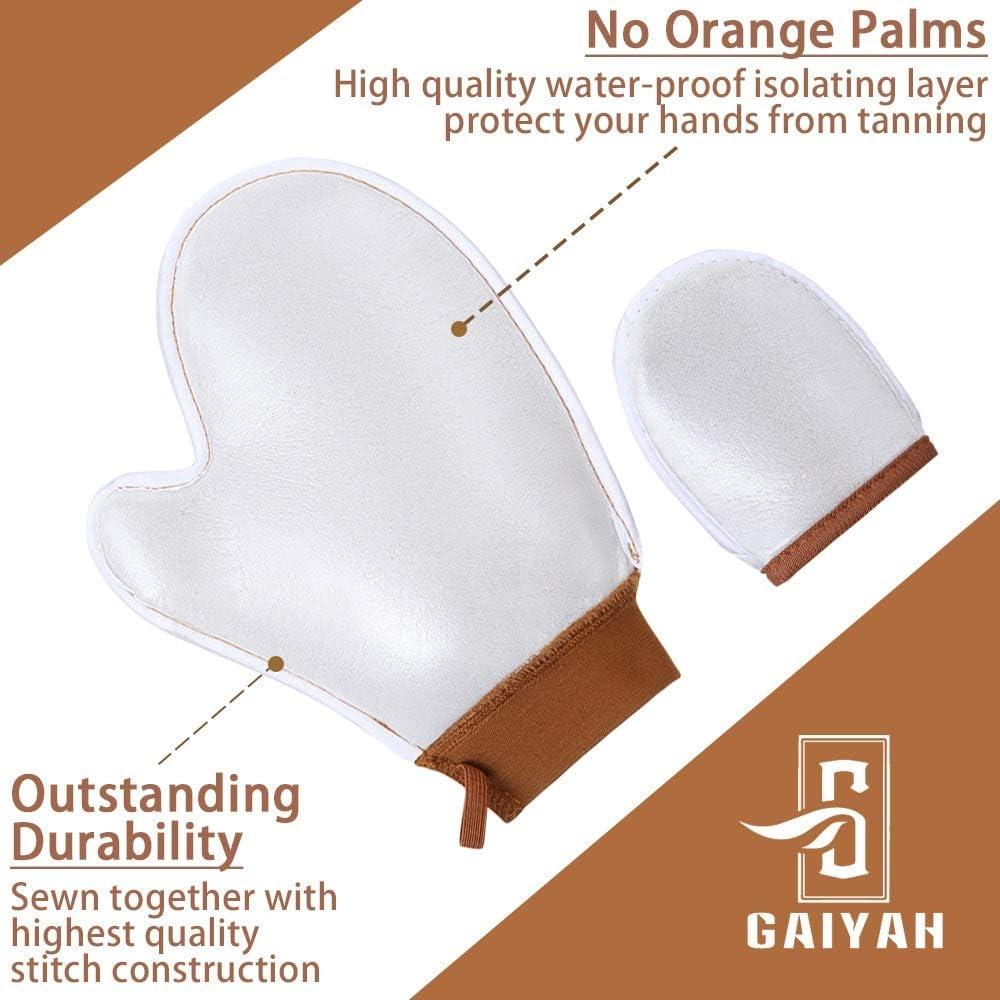 GAIYAH Self Tanning Mitt Kit 4 in 1 Fake Tan Mitt Set Self Tan Mitt