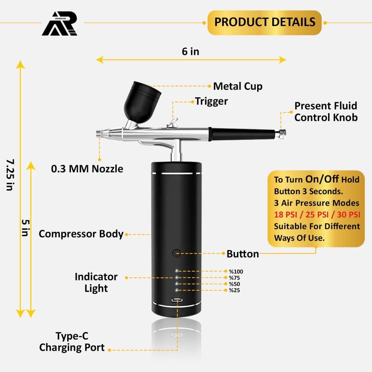 Portable Barber Airbrush Compressor Kit