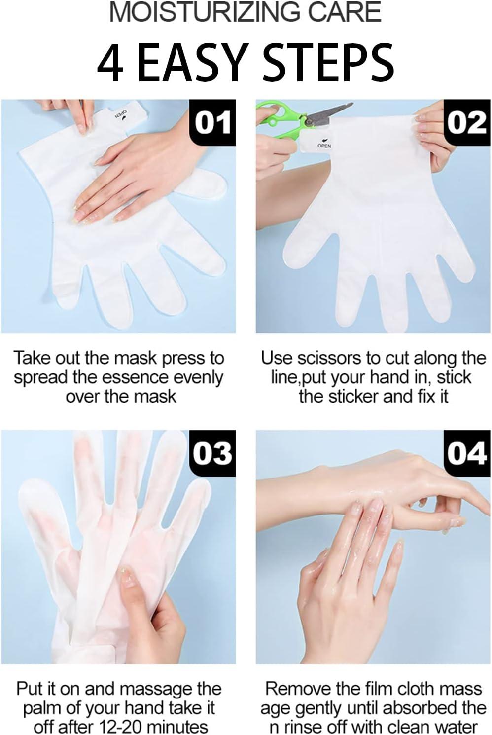 Shefave Hand Mask Moisturising Gloves 5 Pairs Hand Masks for Dry Hands