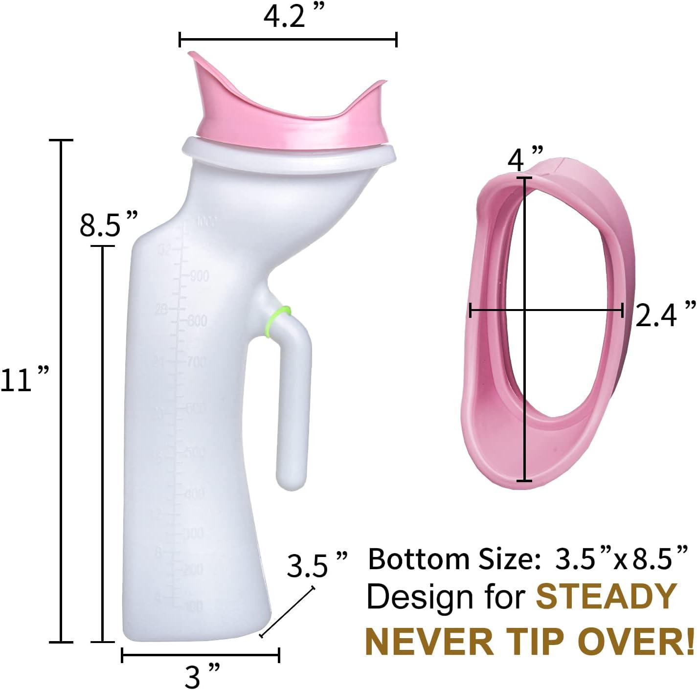 Female Urinal for Women Bedside Pee Bottle 32oz/1000mL for Elderly