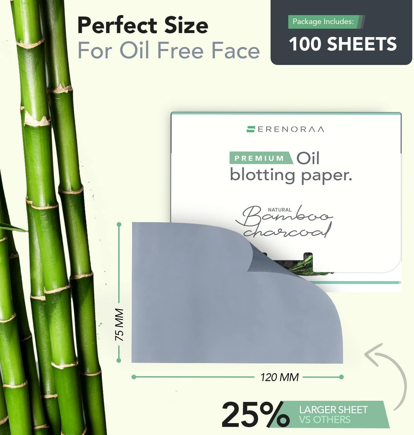 Serenoraa Oil Blotting Sheets for Face Pack of 1 (100 Wipes) Quality