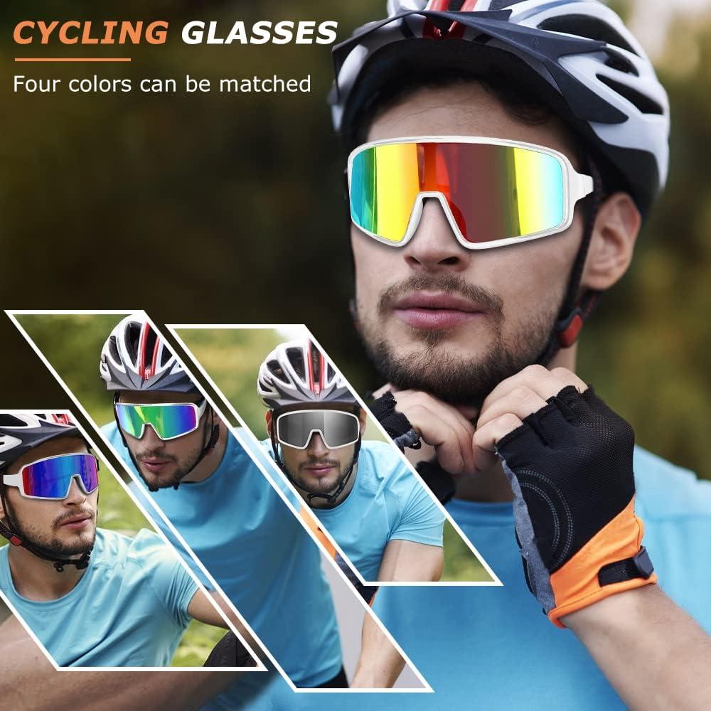 ZHA ZHA Cycling Glasses, UV400 Sport Sunglasses for Men, Outdoor