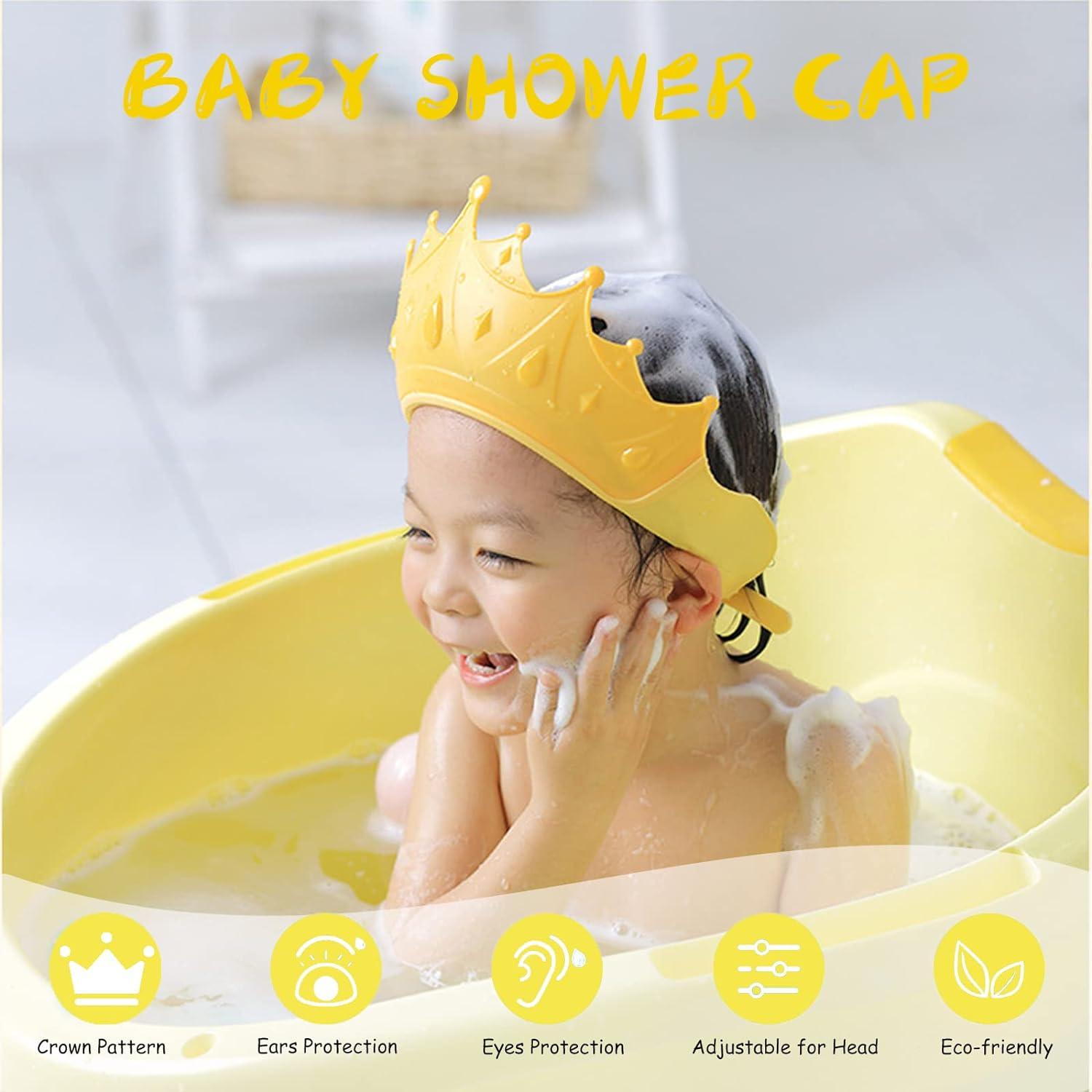 Shower Caps for Kids KAMHBE Baby Shower Cap Shield Adjustable Crown