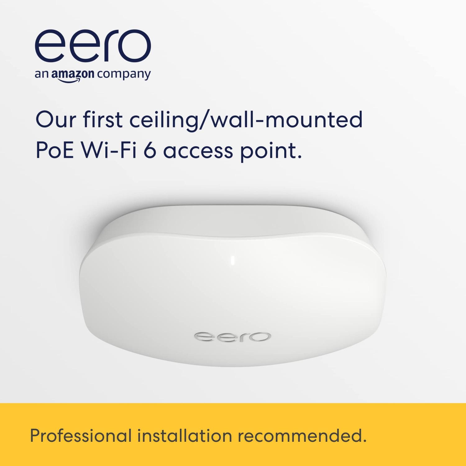 Amazon eero PoE 6 DualBand WiFi 6 Access Point Ceiling/Wall