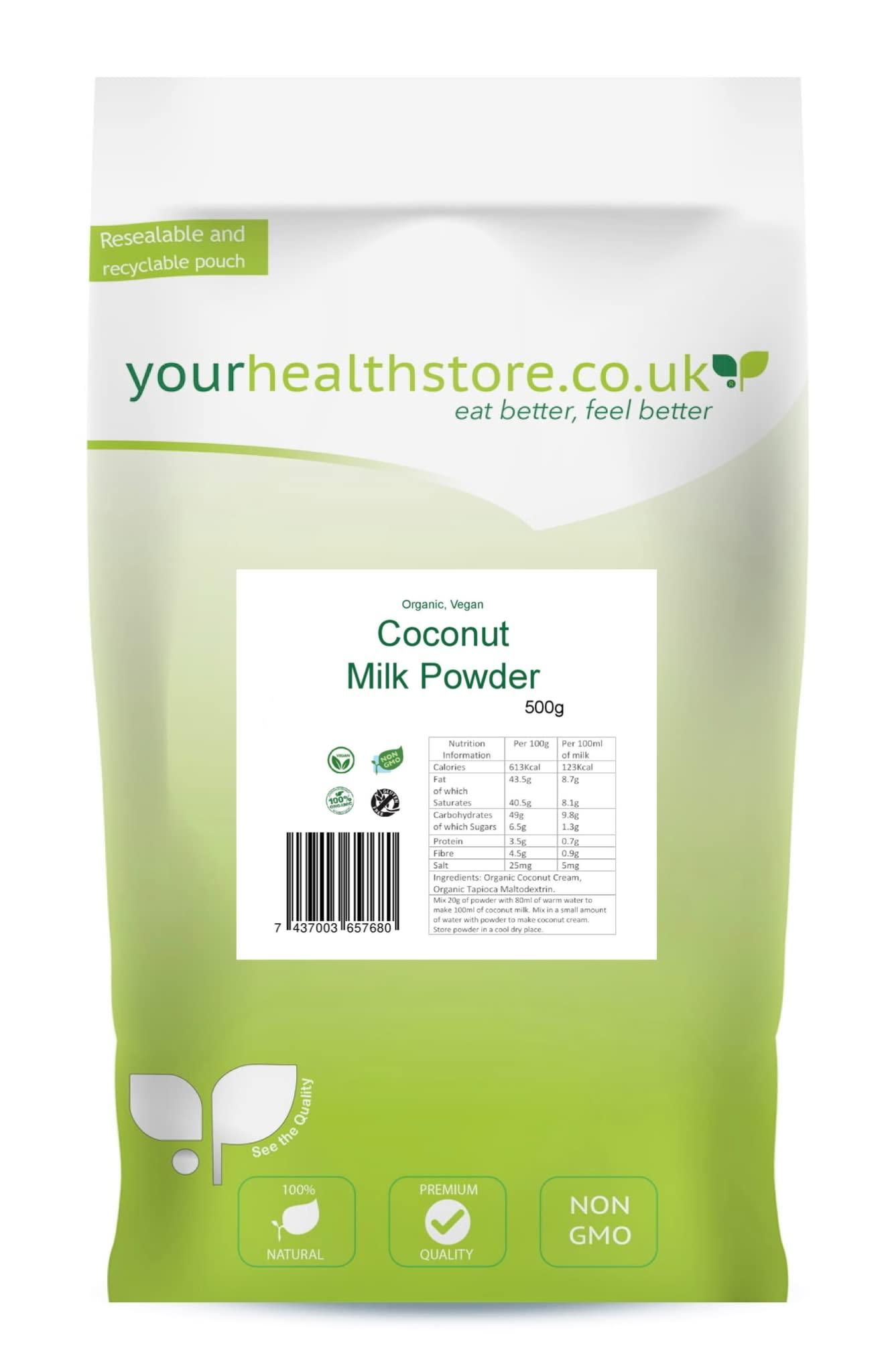 yourhealthstore Vegan Coconut Milk Powder 500g No Added Glucose Syrup