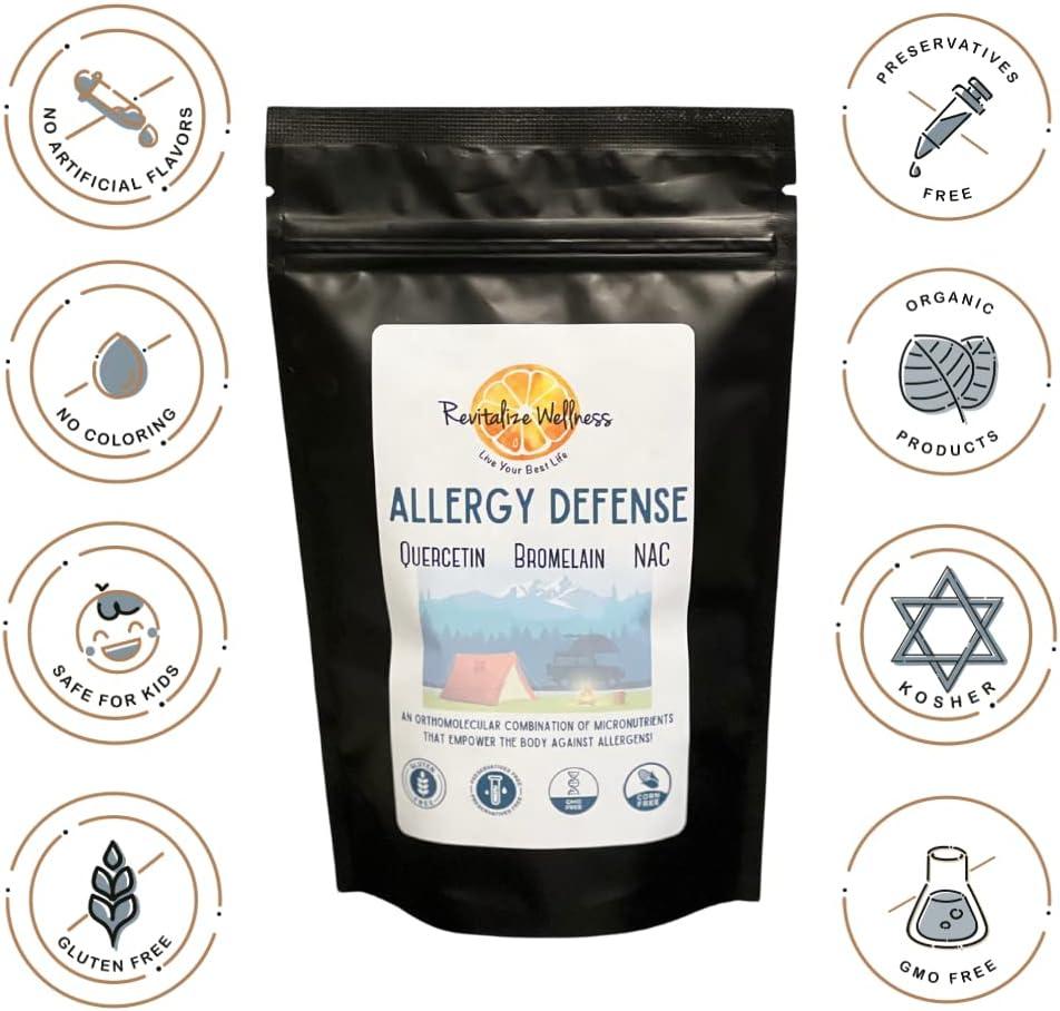 Revitalize Wellness Natural Allergy Relief Quercitin and Bromelain