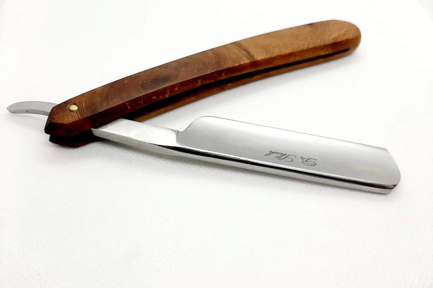 Professional Rust-Free Shaving Razor with Colorful Wooden Handle & Gold ...