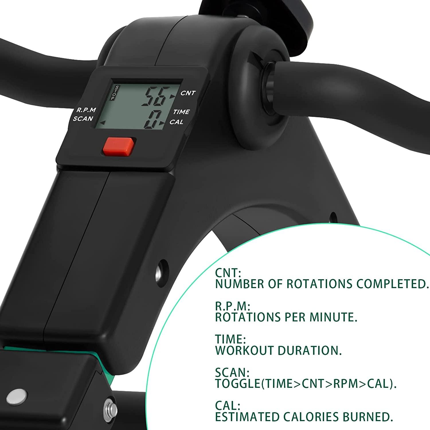 Uten Folding Pedal Exerciser Mini Exercise Bike Portable Foot Peddler