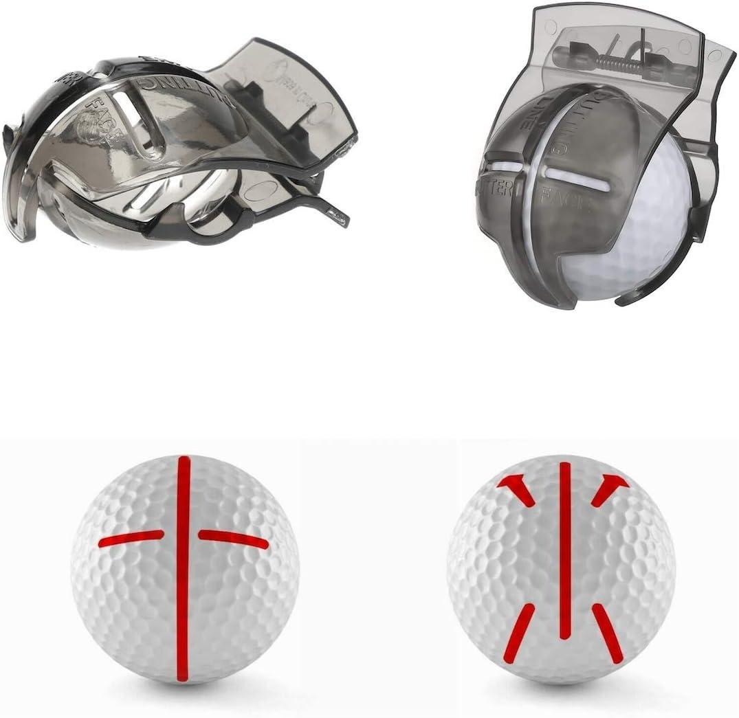 Golf Ball Line Marker Kit with Triple Track Stencil Tool