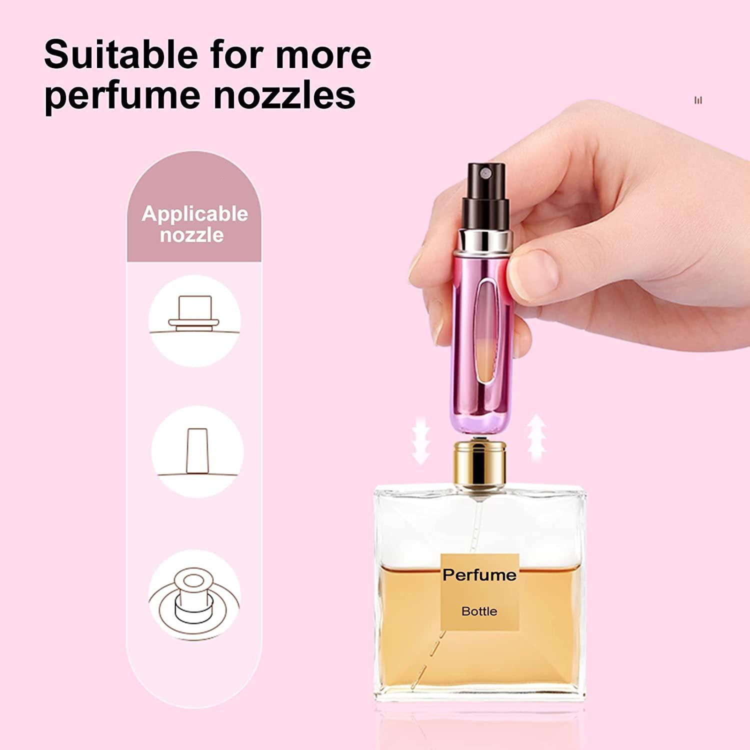 Mini Refillable Perfume Atomizer Bottle 5ml Pack Pink Gold
