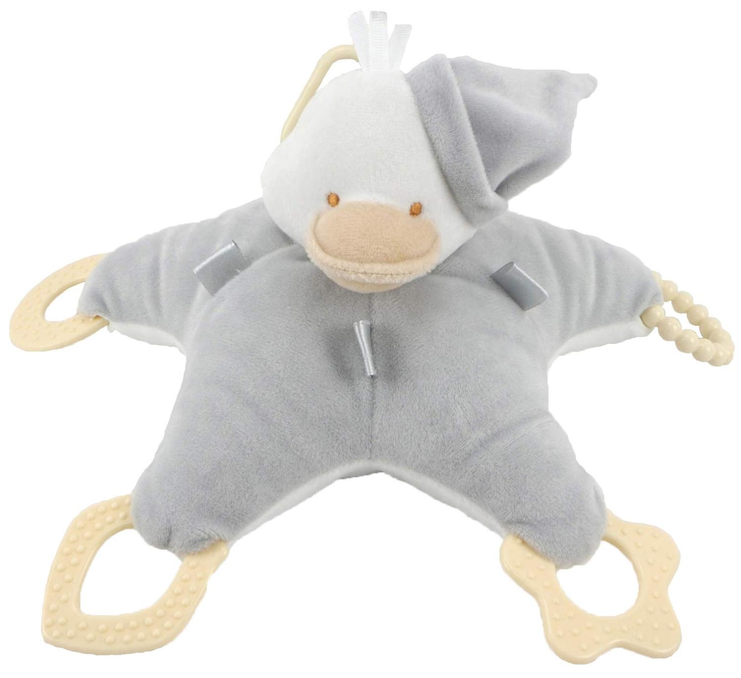 Duffi Baby 0929-12 – Maxi mantello da bagno ricamato 100 x 100 cm + termometro, blu, bambini