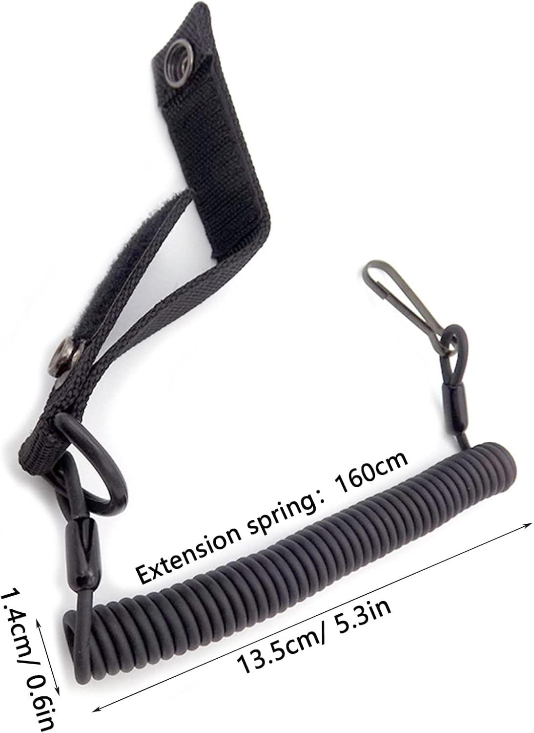 Tactical Paracord Lanyard Mit 2 Karabinern - Elastisches Spiralkabel Für Polizei & Rettungsausrüstung
