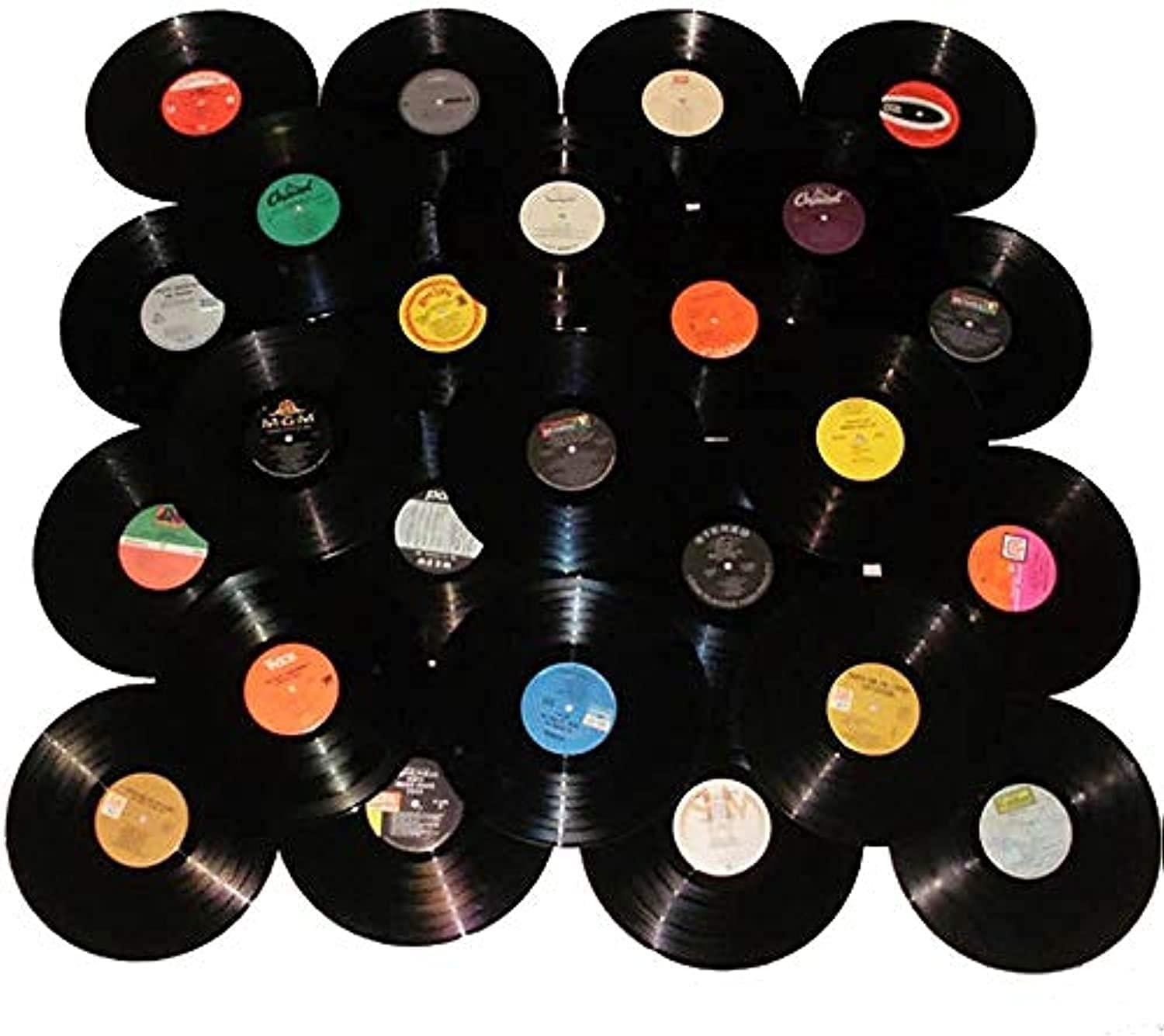 VinylShopUS - Lot of 12 Vinyl Records for Crafts & Decoration Artwork for  Party Decor Artist Studio Vintage Look (Lot of 10)
