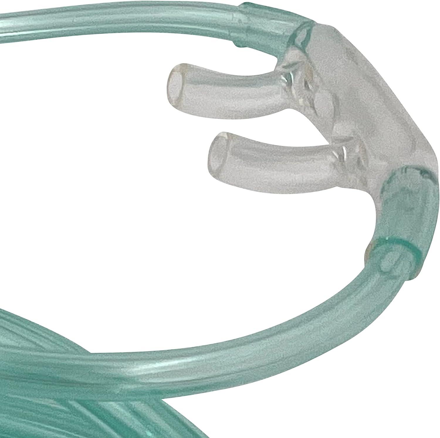 1pk Adult Oxygen Cannula w Soft Curved Prongs 6.5Ft Crush