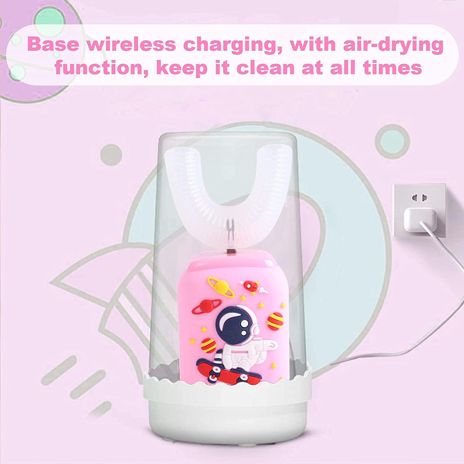Kids Electric Toothbrushes, 5 Modes Wireless Charging Kids U Shaped