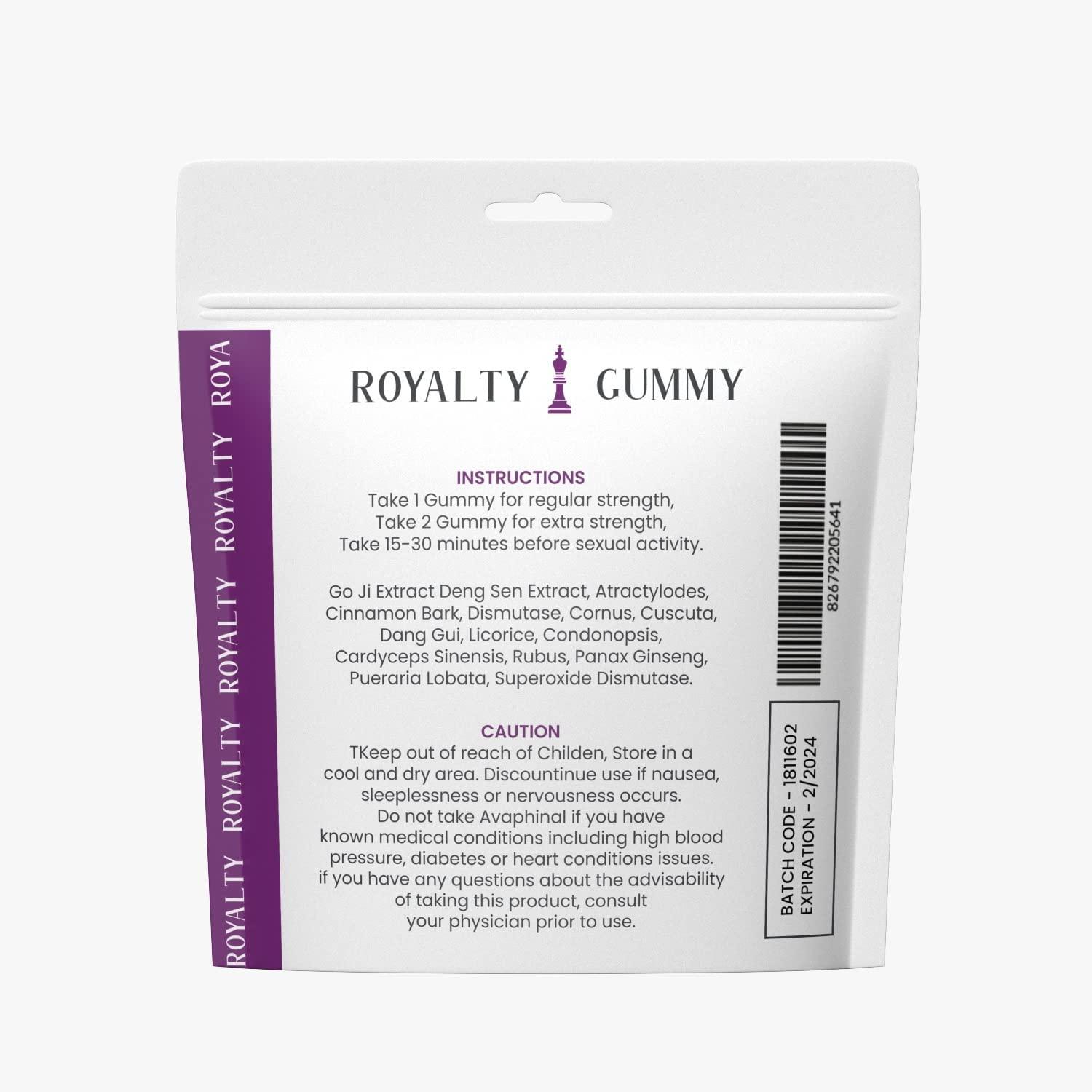 Royalty Gummy Maximum Energy Gummies Fast Acting Strength Amplifier
