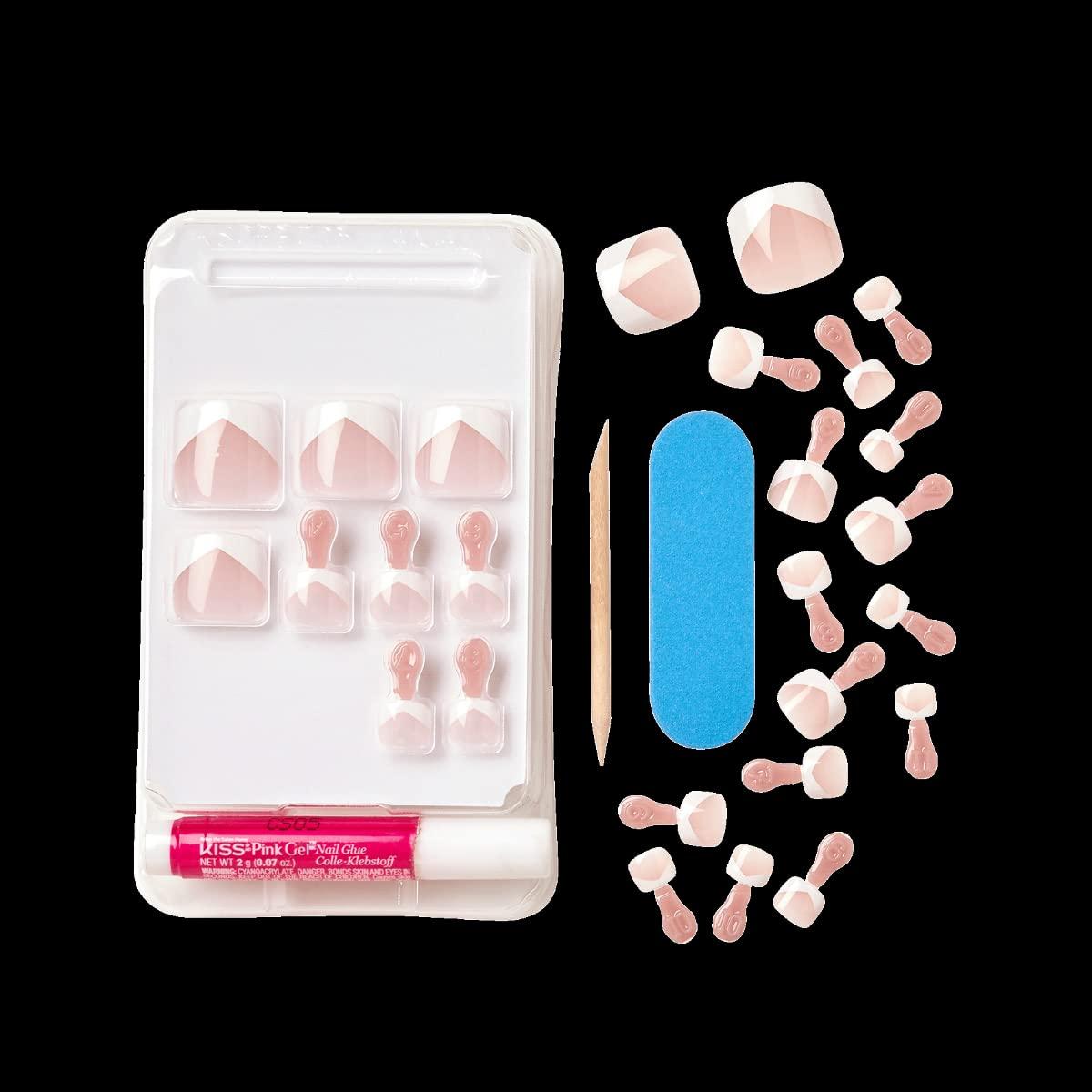 KISS Special Design Limited Edition Fake Toenails Style Blushed Square