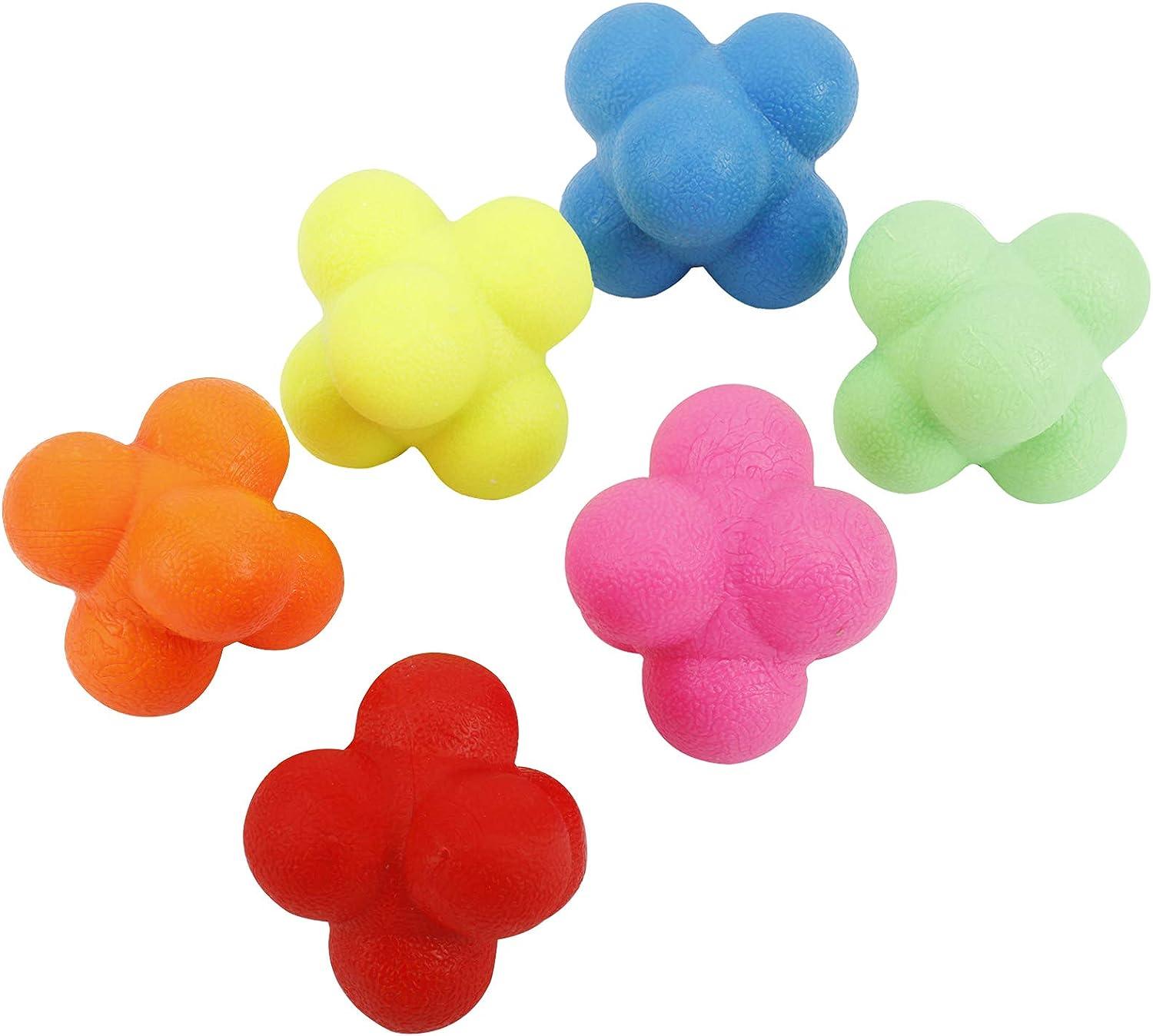 Yaegoo 6 PCS Reaction Balls Rubber Reaction Bounce Balls for HandEye
