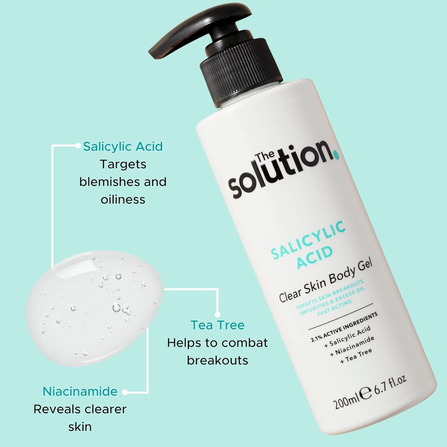 The Solution Salicylic Acid Clear Skin Body Gel Targets Skin Breakouts
