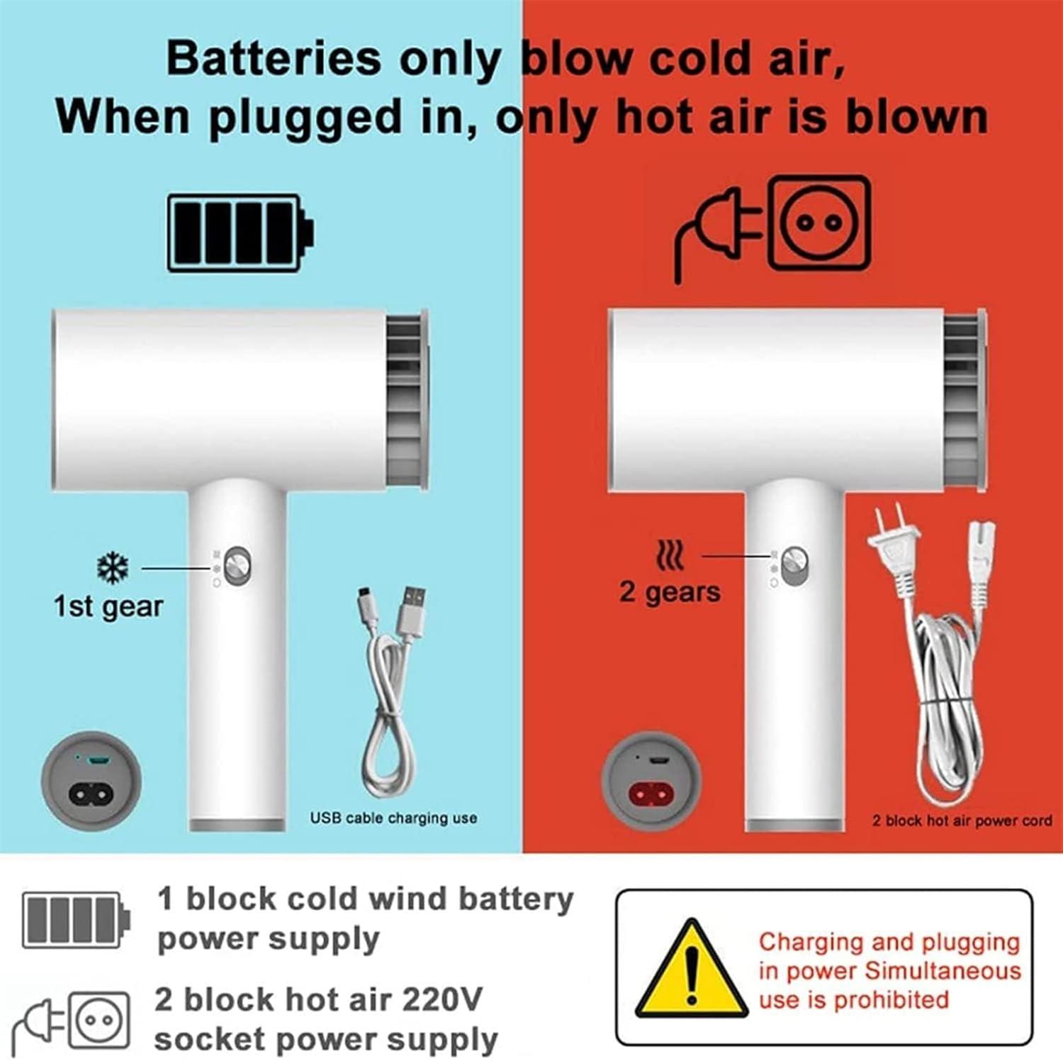 Wireless Hair Dryer Rechargeable Cordless Hair Dryers Portable