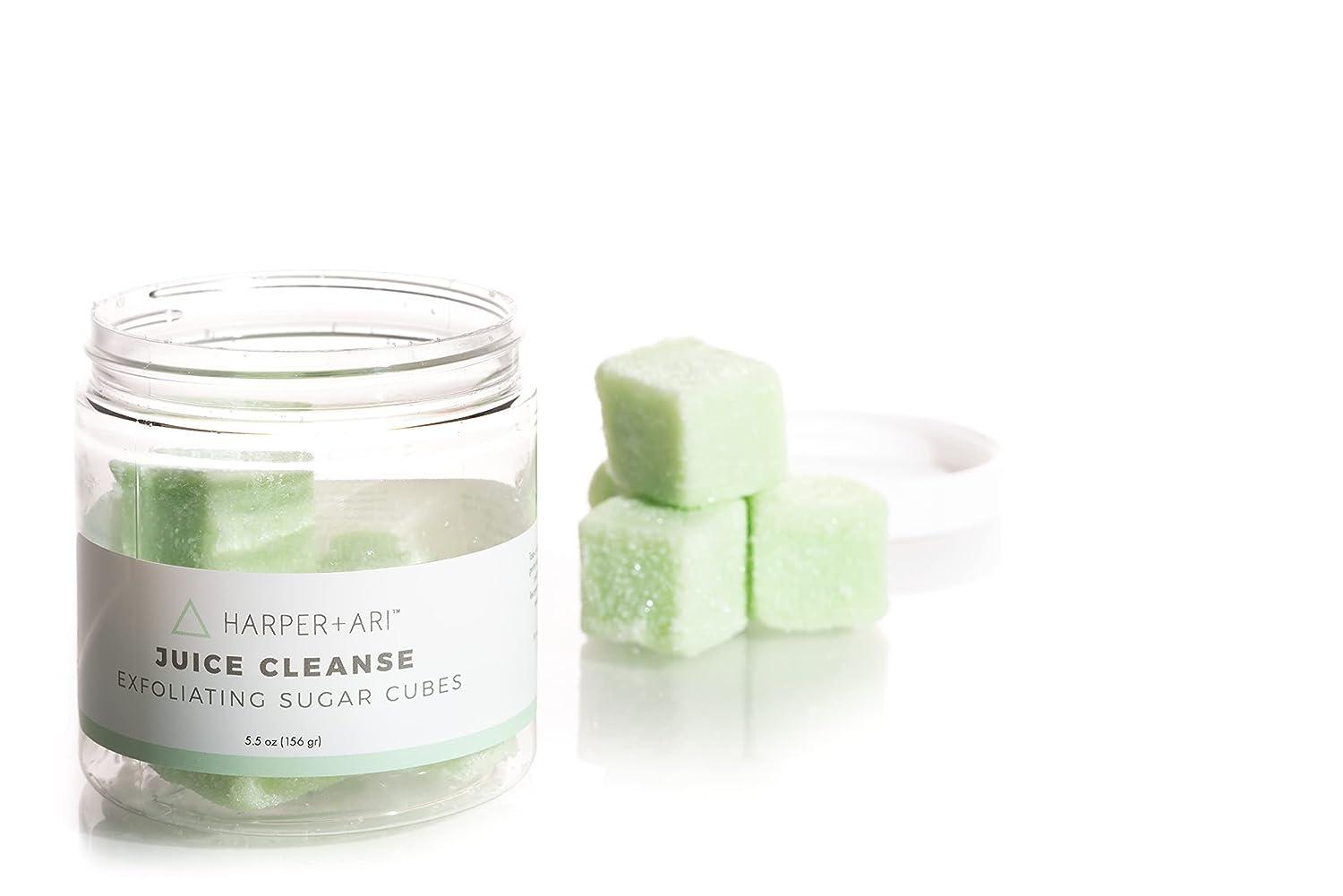 Harper + Ari Sugar Scrub Cubes (Juice Cleanse 10 Cubes/5.3oz) Exfoliating Body Scrub in Single
