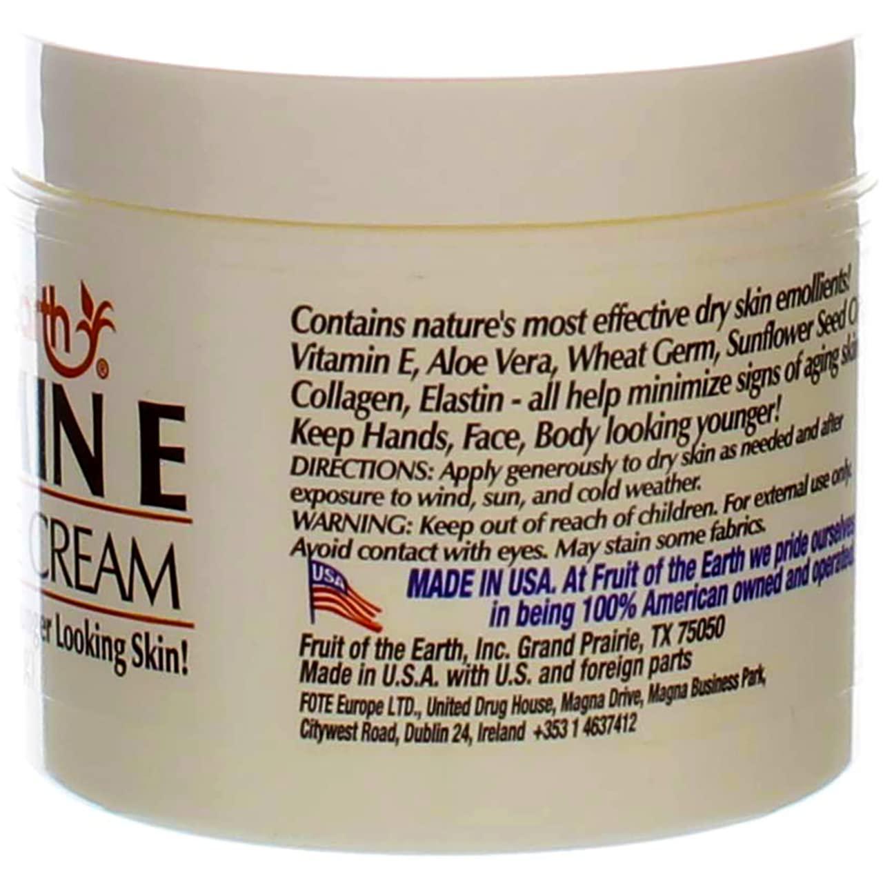Fruit of the Earth Vitamin E Skin Care Cream 4 oz (Pack of 2