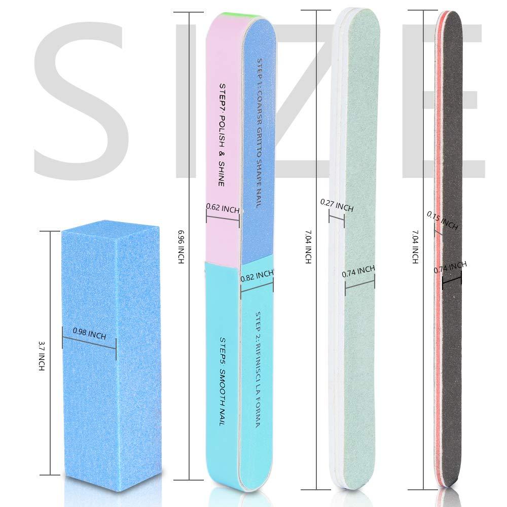 Combo of 2 Seven-Sided Nail Buffers/Filers for Manicure (Random