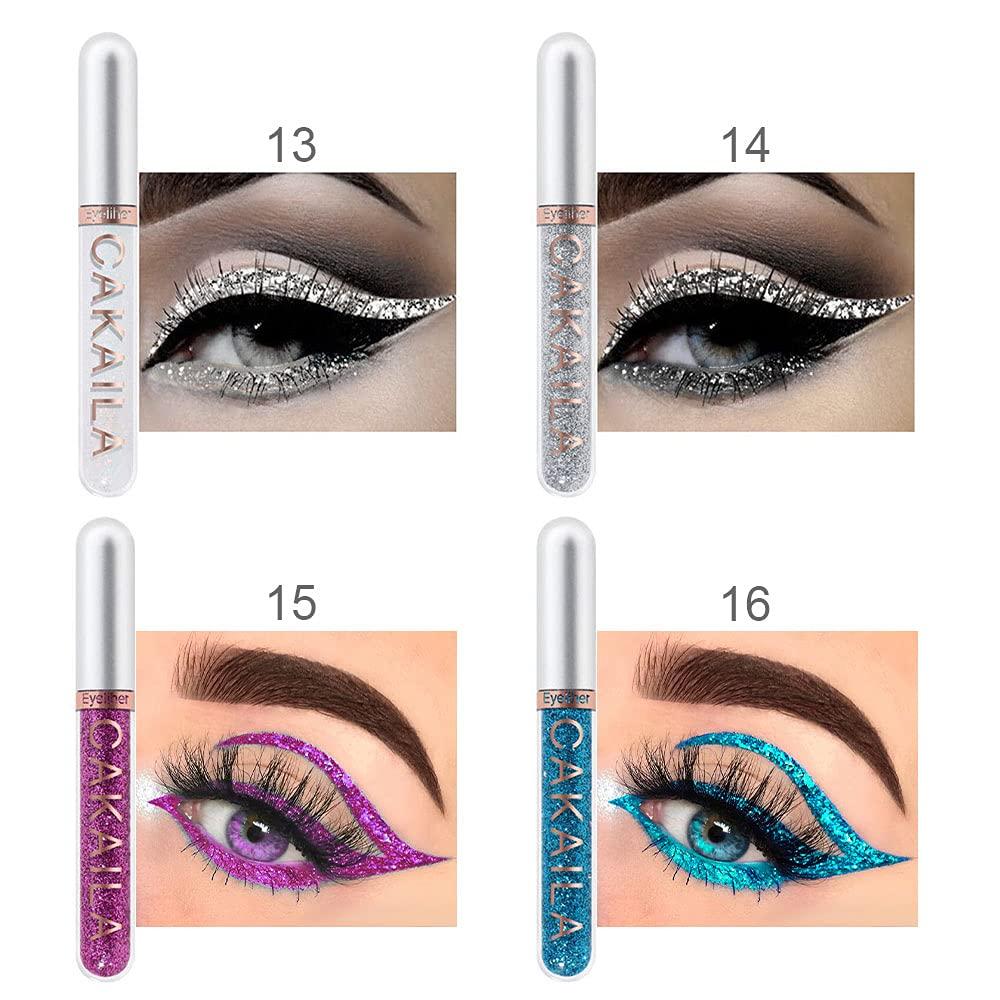 8 Colors Liquid Glitter Eyeliner Liquid Sets,Glitter Eye Liners for