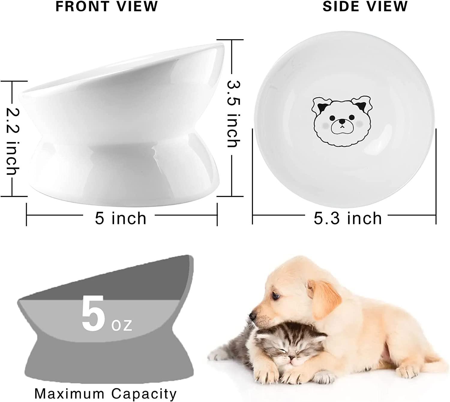 Dog and cat Bowl, side by side