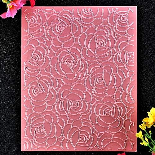 Kwan Crafts Flowers Plastic Embossing Folders for Card Making Scrapbooking and Other Paper