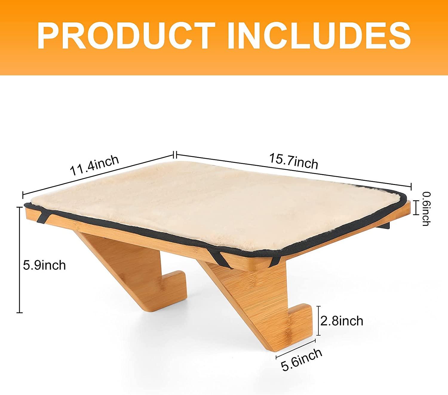 Hooxincci Cat Window Perch, Wall Mount Cat Window Hammock for Indoor