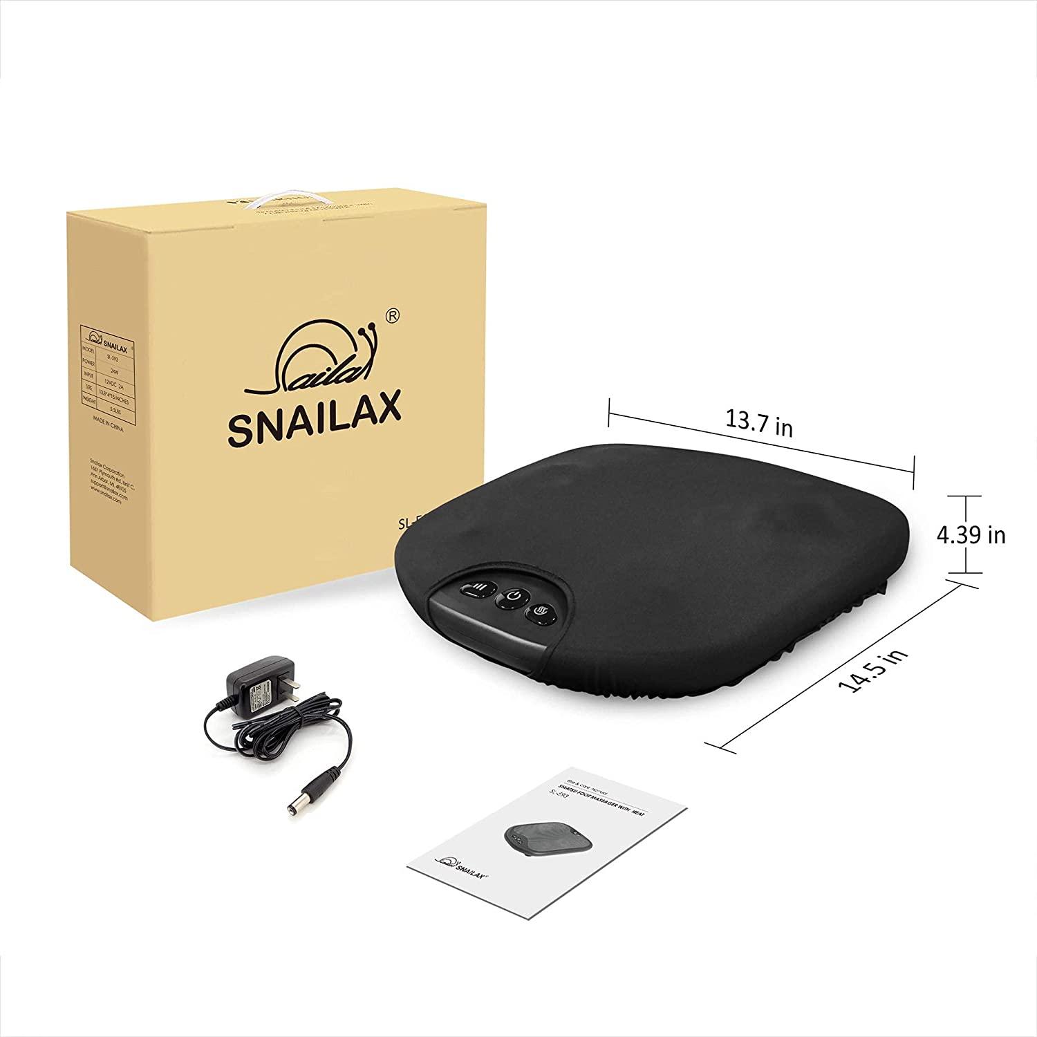 Snailax Shiatsu Foot Massager with Heat- Washable Cover Kneading 