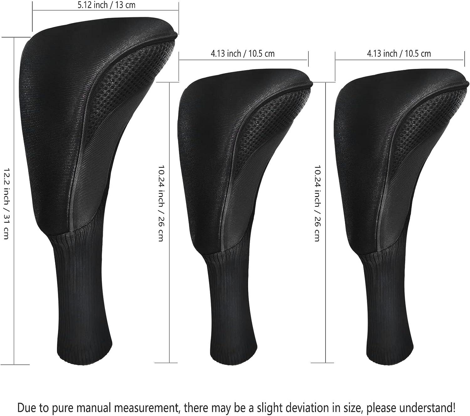Golf Club Head Covers for Fairway Woods Driver Hybrids 3 Pieces Long