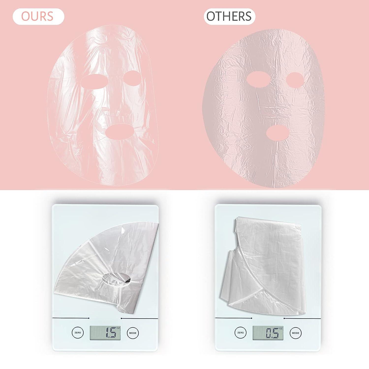 200 Sheets Facial Plastic Mask Transparent Moisturizing Face Mask