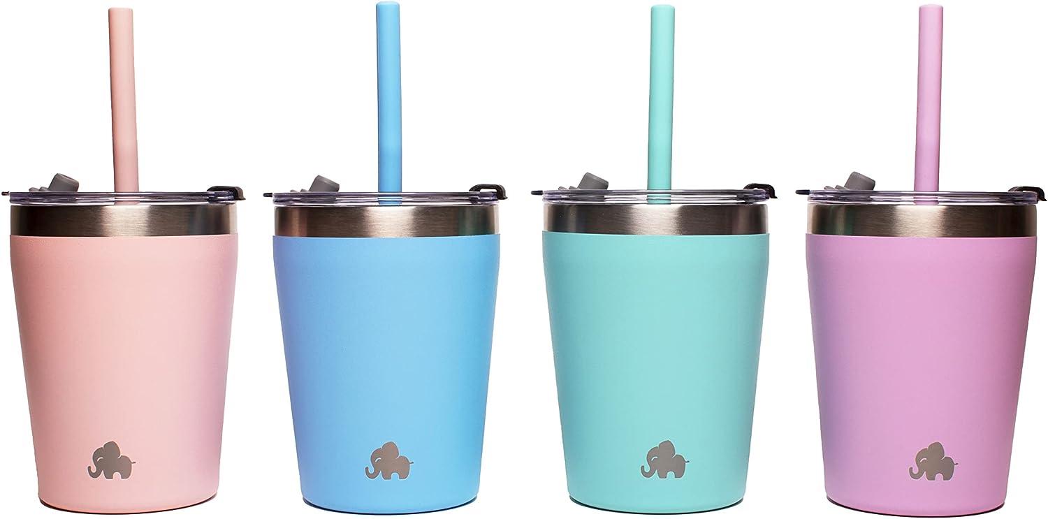CUPKIN Stackable Stainless Steel Kids Cups - Set of (2) 8 oz Insulated  Tumblers, 2 Non BPA Lids + 2 Food Grade Reusable Silicone Straws for  Toddlers (Peach + Teal) price in Saudi Arabia,  Saudi Arabia